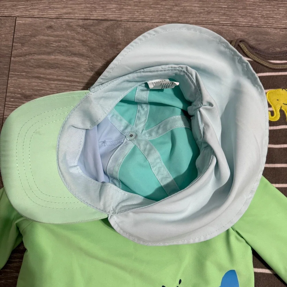 Beach Outfit 3 Pieces‎ Set Carters Baby Boy 9M Whale Elephant Romper Sun Hat